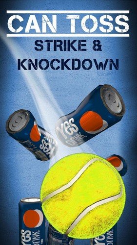 game pic for Can toss. Strike, knockdown
